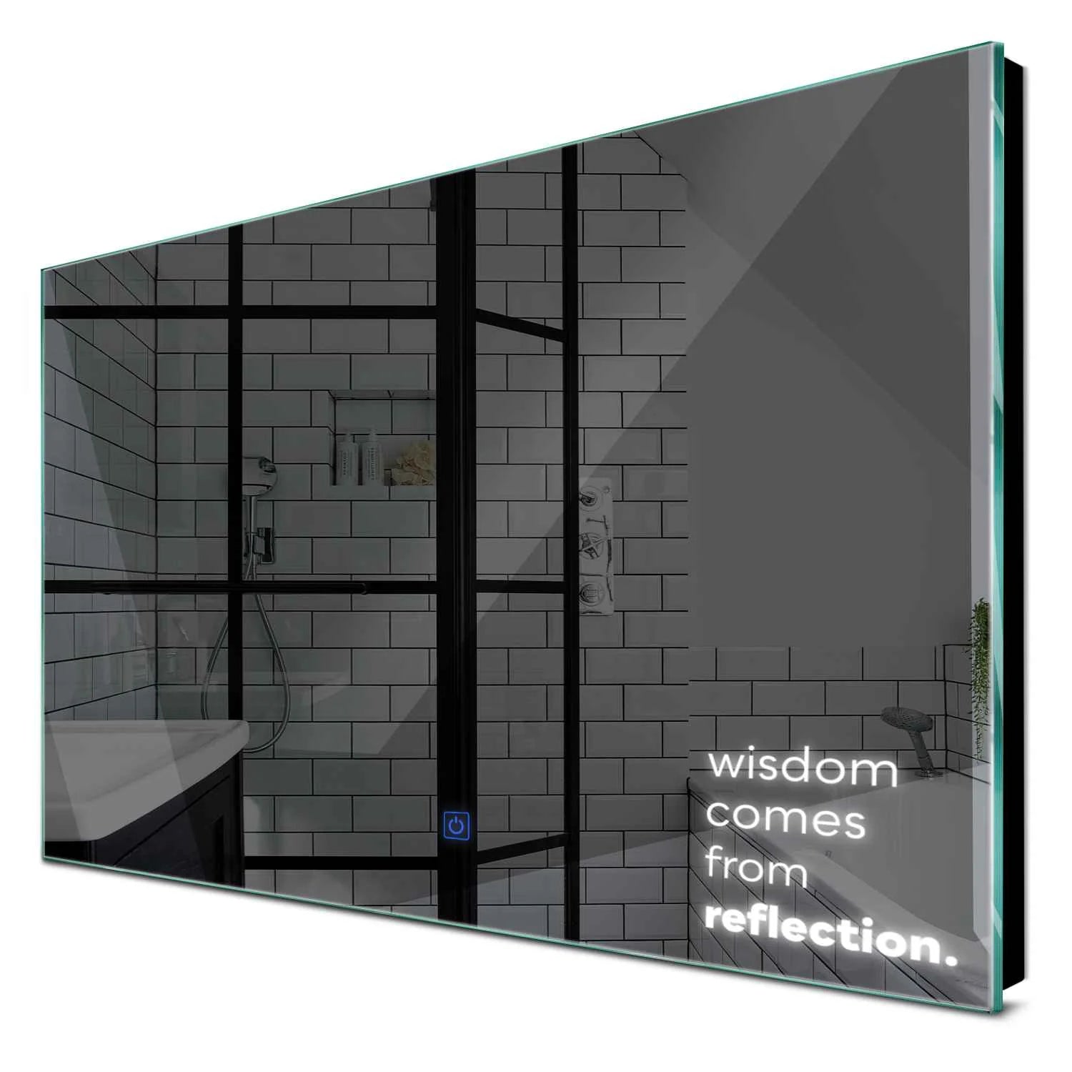 Oglinda LED orizontala cu lumina LED rece Gama Motivated Model 1 cu buton touch - Reyze